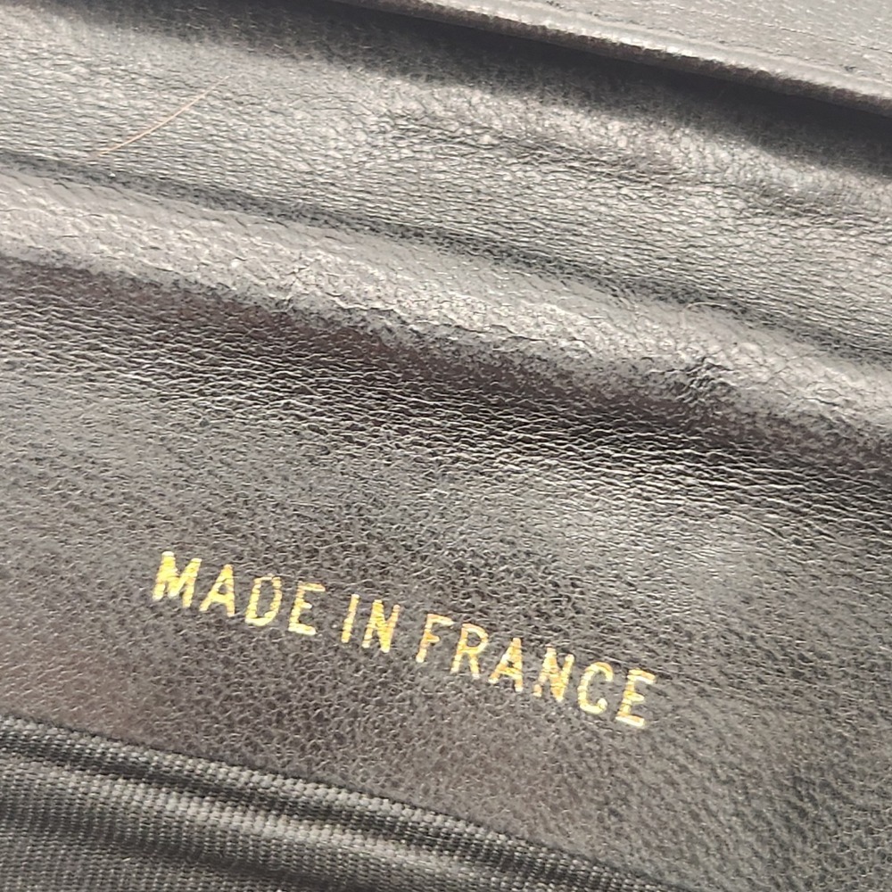 Authentic Vintage Chanel Black Leather CC Logo Compact Wallet Card COA France - Picture 10 of 13